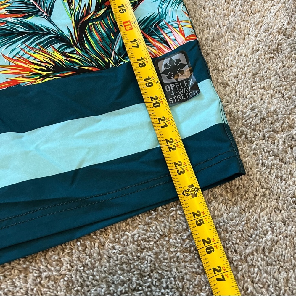 NWT OP Big Men’s 3XL Swim trunks Swimsuit 48-50 Turquoise NEW Board Shorts - Picture 10 of 10